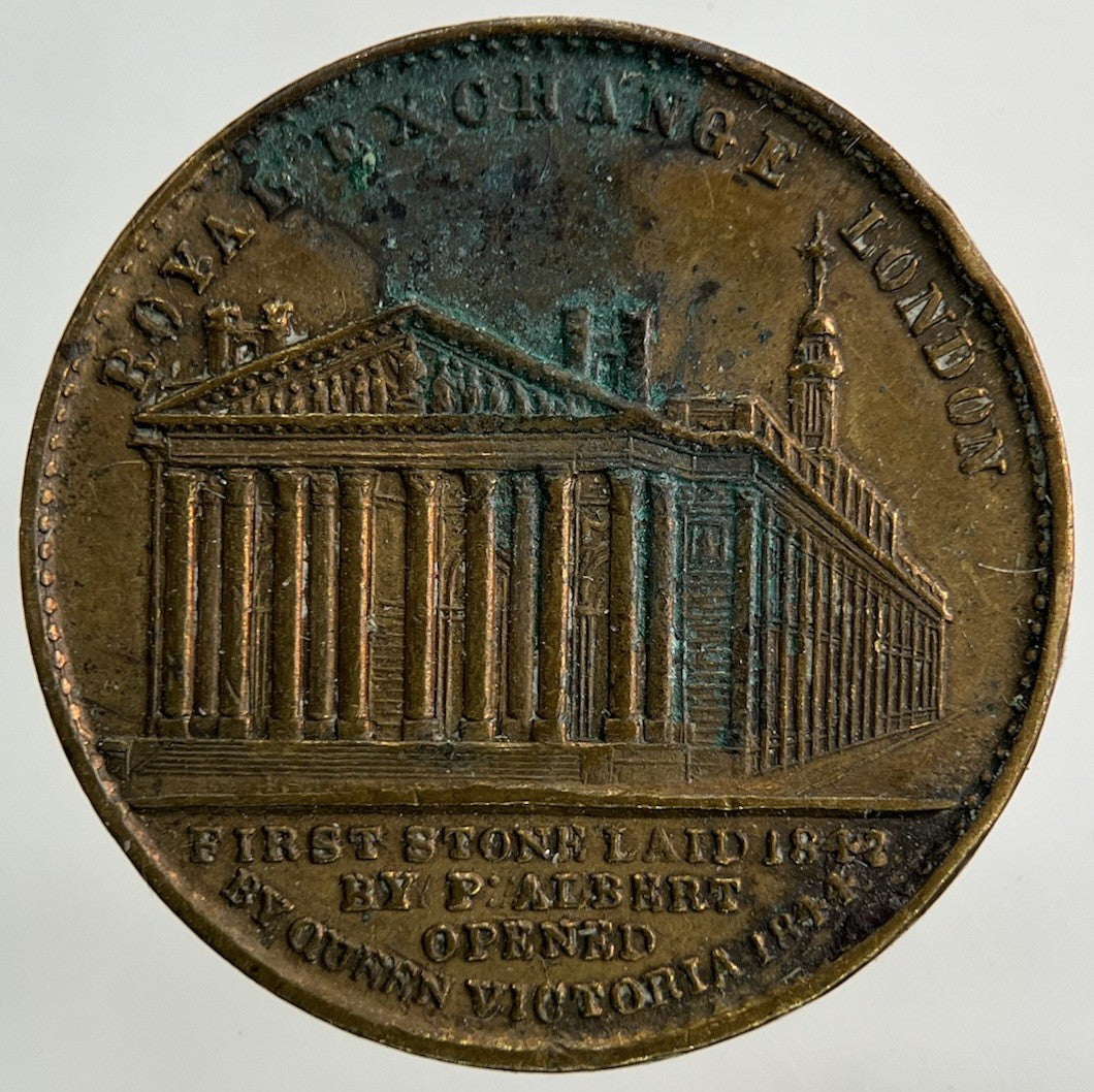1844 Victoria Royal Exchange London Token Coin | Fine Collectable Grade