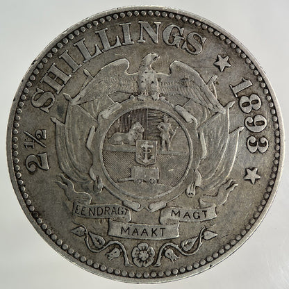1893 South Africa Half - Crown Silver Coin | Very High Grade