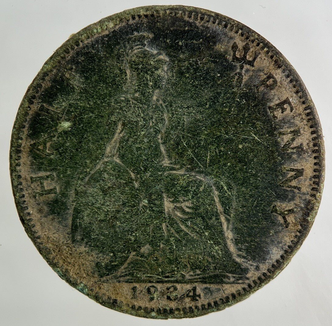 1934 George V Half - Penny Coin | Collectable Grade