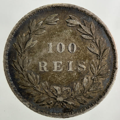 1861 Portugal 100 Reis Silver Coin | Fine Collectable Grade
