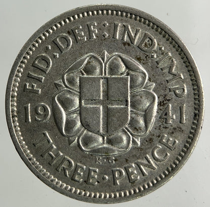 1941 George VI Threepence Silver Coin | Fine Collectable Grade