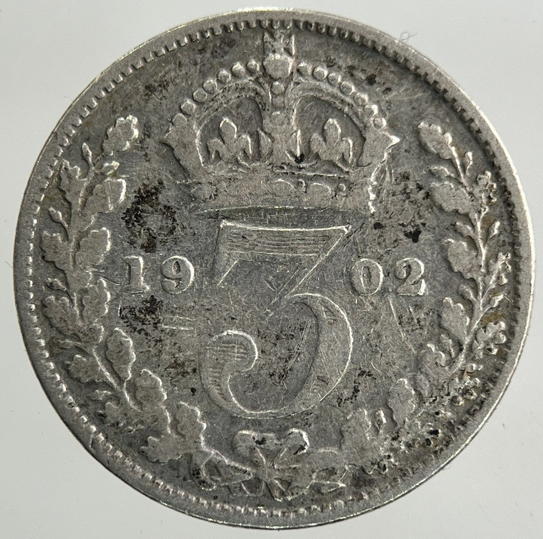 1902 Edward VII Threepence Silver Coin | Collectable Grade