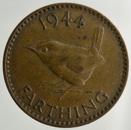 1944 George VI Wren Farthing Coin | Collectable Grade