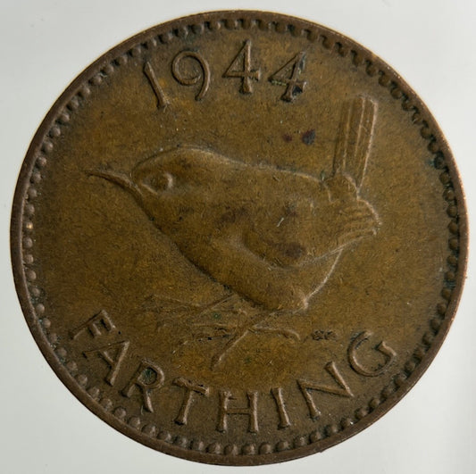 1944 George VI Wren Farthing Coin | Collectable Grade