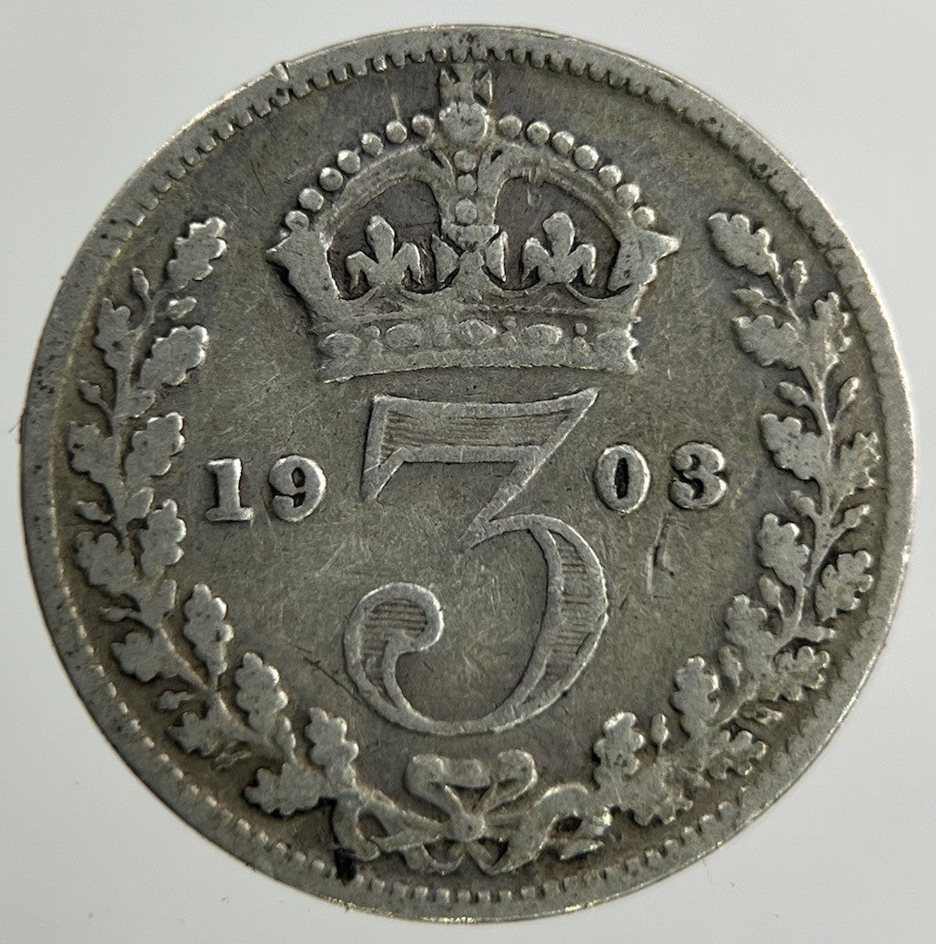 1903 Edward VII Threepence Silver Coin | Collectable Grade
