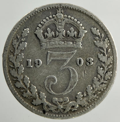 1903 Edward VII Threepence Silver Coin | Collectable Grade