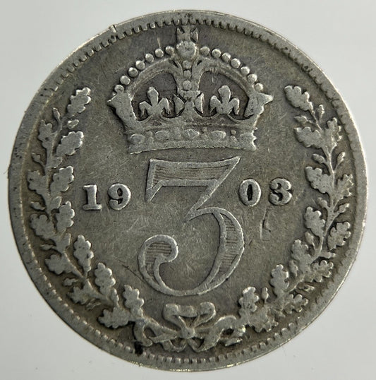 1903 Edward VII Threepence Silver Coin | Collectable Grade