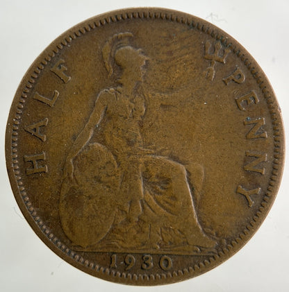 1930 George V Half - Penny Coin | Collectable Grade