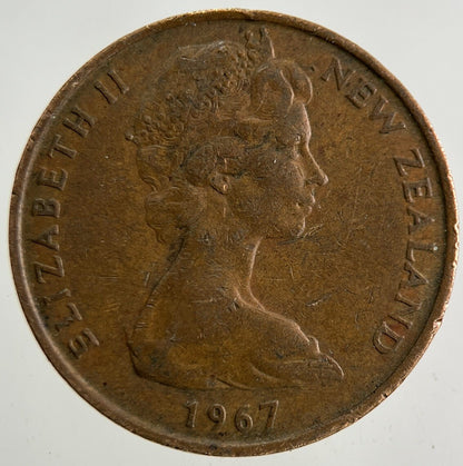 1967 New Zealand 2 Cents Coin | Fine Collectable Grade