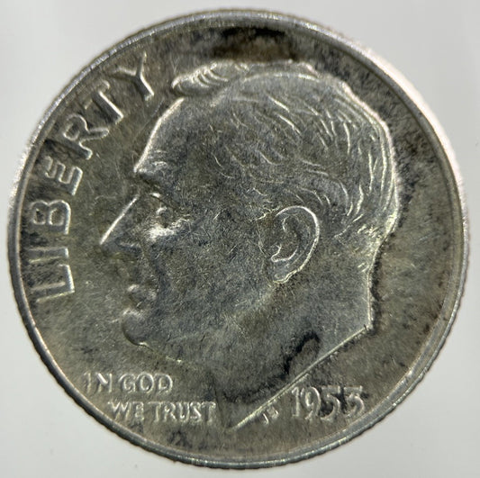 1953 US USA Roosevelt Dime Silver Coin | Fine Collectable Grade