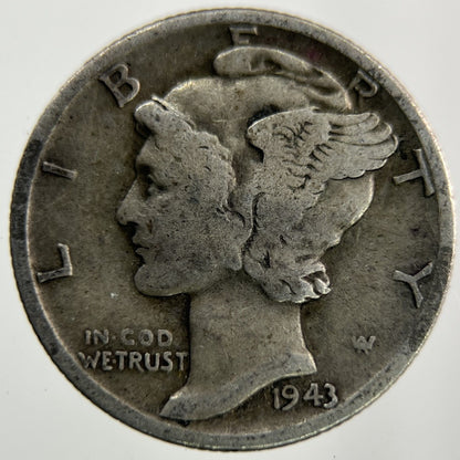 1943 US USA Mercury Dime Silver Coin | Collectable Grade