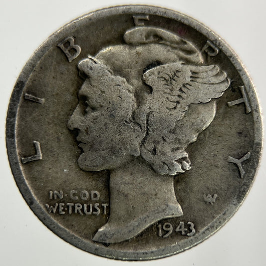 1943 US USA Mercury Dime Silver Coin | Collectable Grade