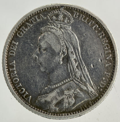 1887 Victoria Sixpence Silver Coin | Fine Collectable Grade