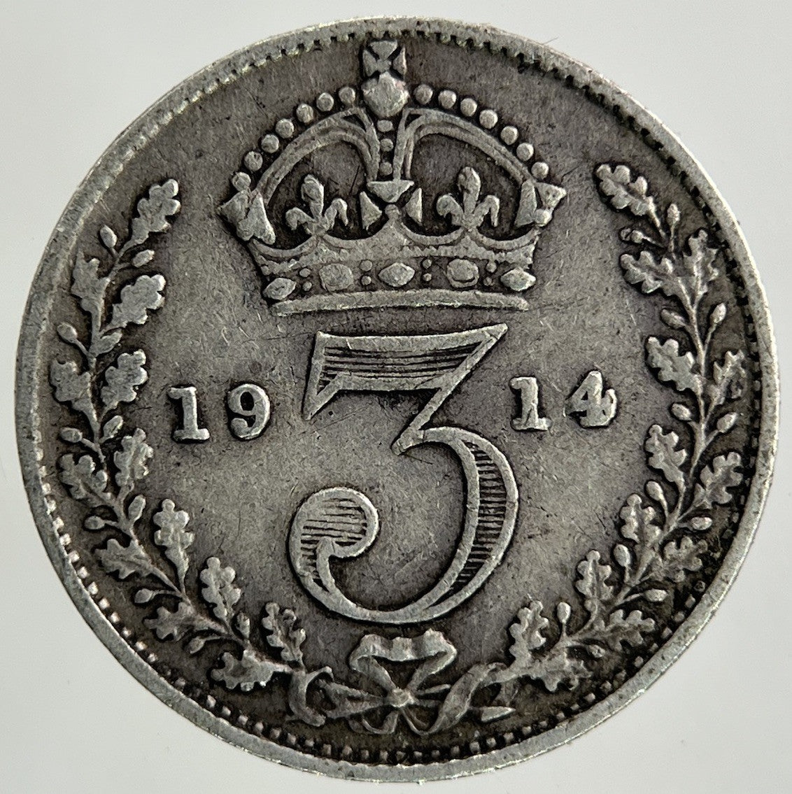 1914 George V Threepence Silver Coin | Fine Collectable Grade