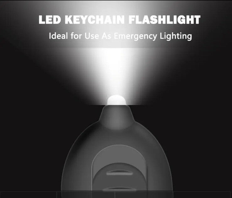 Mini Blue LED Torch Flash - Light Lightweight Keyring Premium Keychain Gift UK