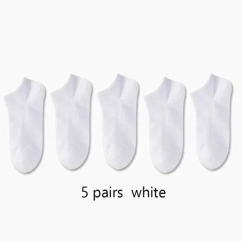 5 Pack Womens Trainer White Ankle Socks Invisible Cotton Low Cut Sports Socks