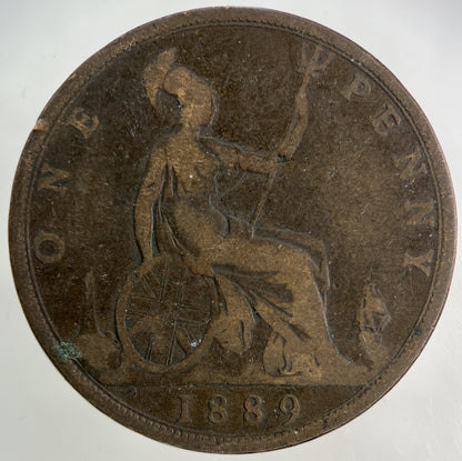 1889 Victoria One Penny Coin | Collectable Grade