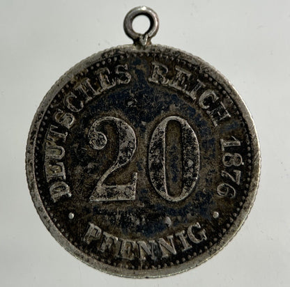 1876 Germany 20 Pfennig Silver Coin | Fine Collectable Grade