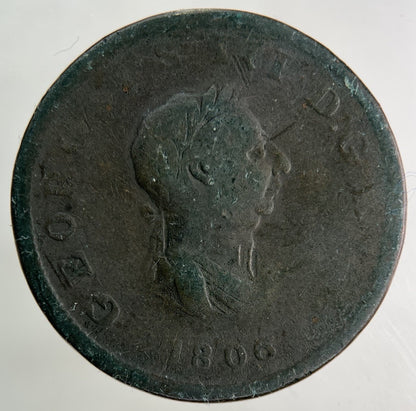 1806 George III 3rd Half - Penny Coin | Collectable Grade
