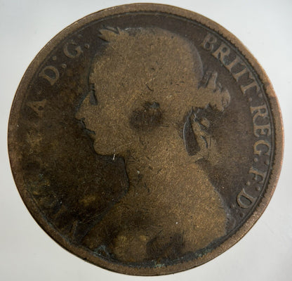 1894 Victoria One Penny Coin | Collectable Grade