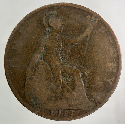 1917 George V One Penny Coin | Collectable Grade