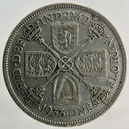 1933 George V Florin Silver Coin | Fine Collectable Grade
