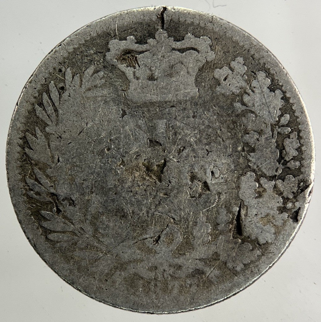 1877 Victoria Sixpence Silver Coin | Worn Grade