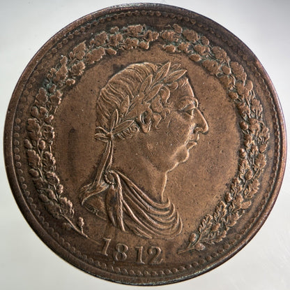 1812 Canada One Penny Token Coin | Very Fine Grade