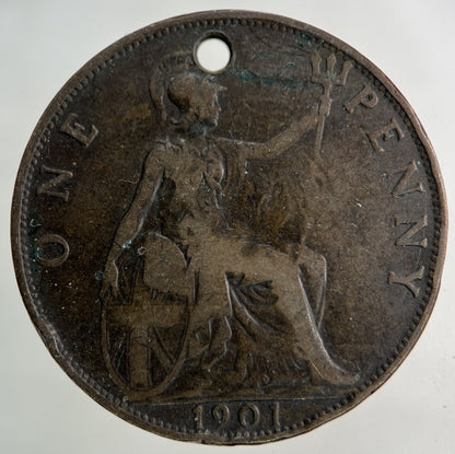 1901 Victoria One Penny Coin | Collectable Grade