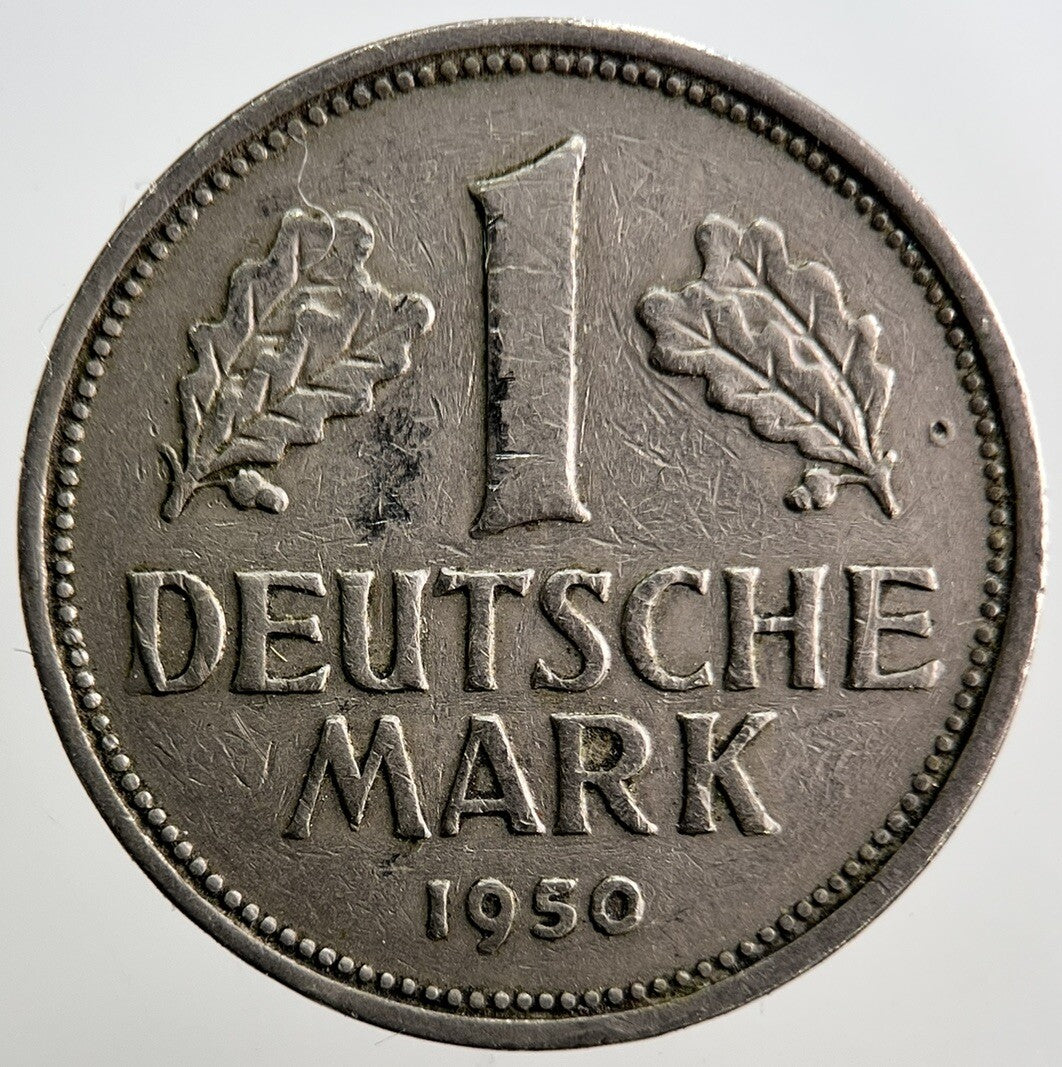 1950 - J Germany 1 One Mark Coin | Fine Collectable Grade