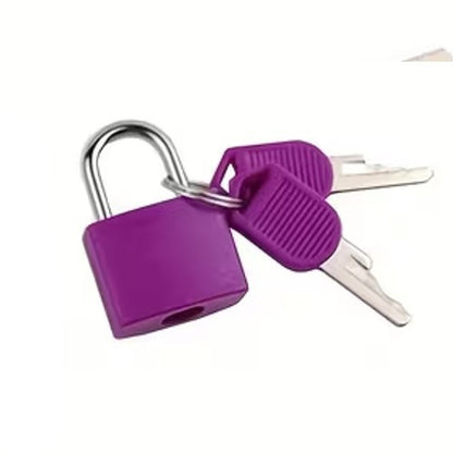 x2 Dark Purple Small Metal Security Lock Luggage Case Padlock Backpack Lock