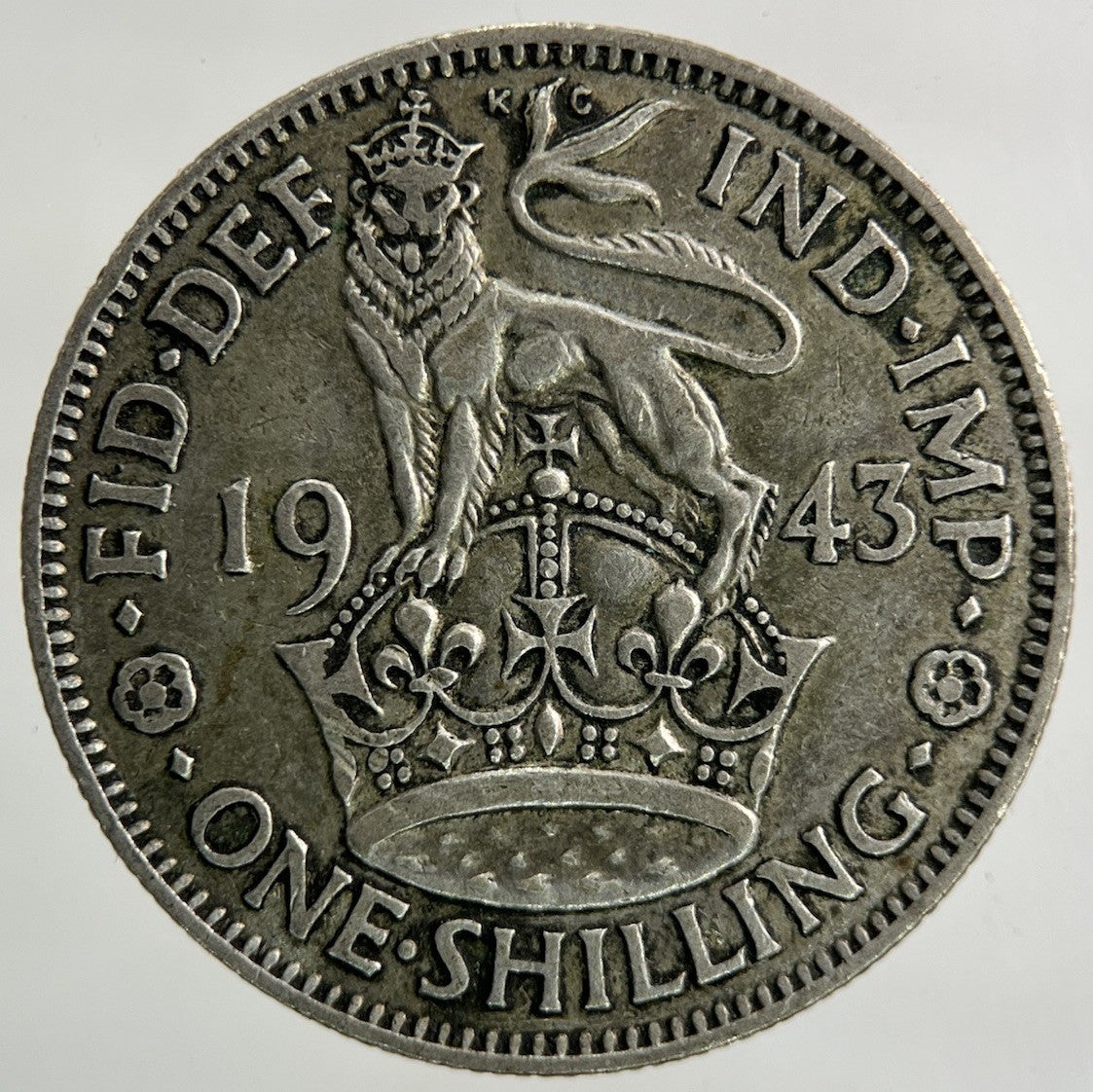 1943 George VI Shilling Silver Coin | Fine Collectable Grade