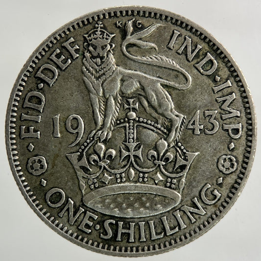 1943 George VI Shilling Silver Coin | Fine Collectable Grade