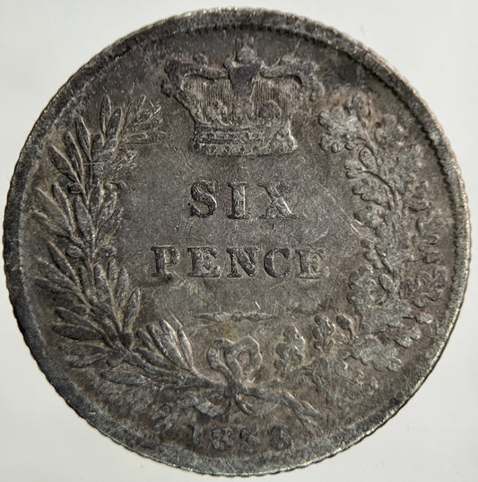 1838 Victoria Sixpence Silver Coin | Collectable Grade