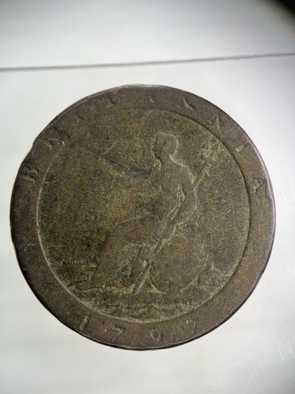 1797 George III 3rd Cartwheel One Penny Coin | Collectable Grade