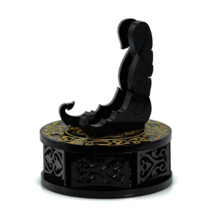 Black & Gold Yin & Yang 1oz Silver or Gold Coins / Amulet / Medal Display Stand