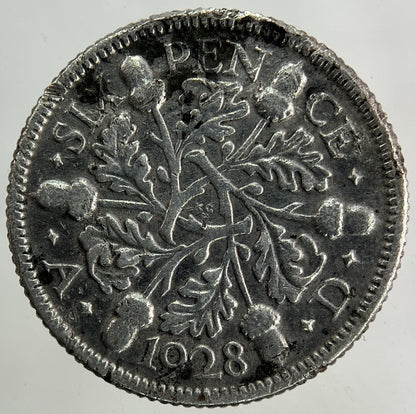 1928 George V Sixpence Silver Coin | Collectable Grade