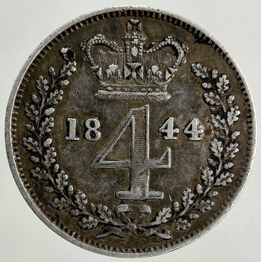 1844 Victoria Maundy Four - Pence Silver Coin | Very High Grade