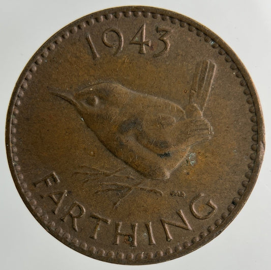 1943 George VI Wren Farthing Coin | Collectable Grade