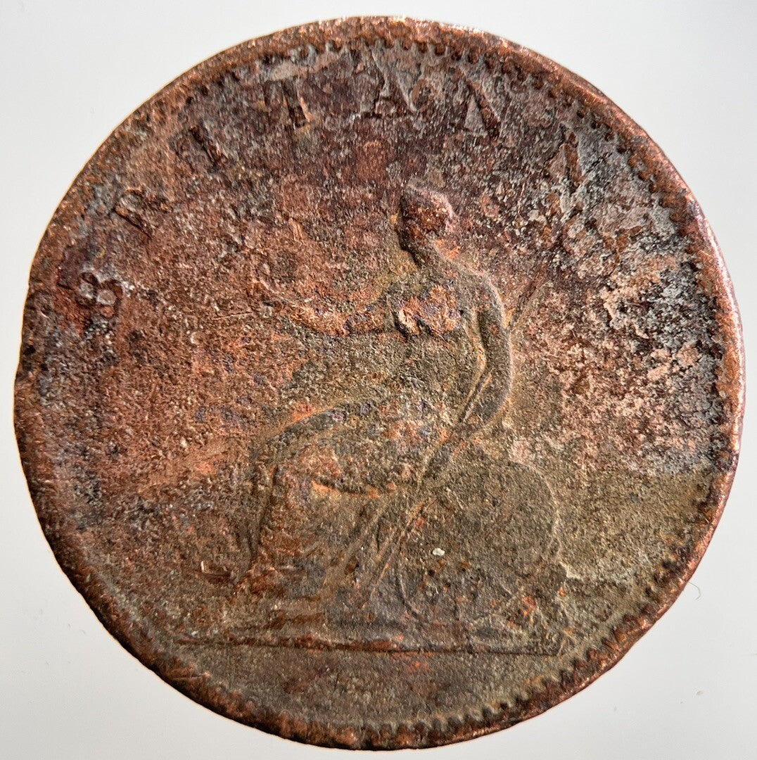 1806 George 3rd III Half - Penny British Coin | Worn Grade | a2358