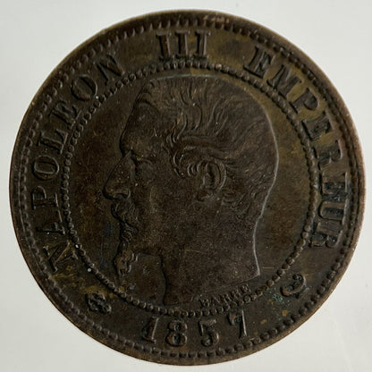 1857 France 1 Un Centime Coin | Very High Grade