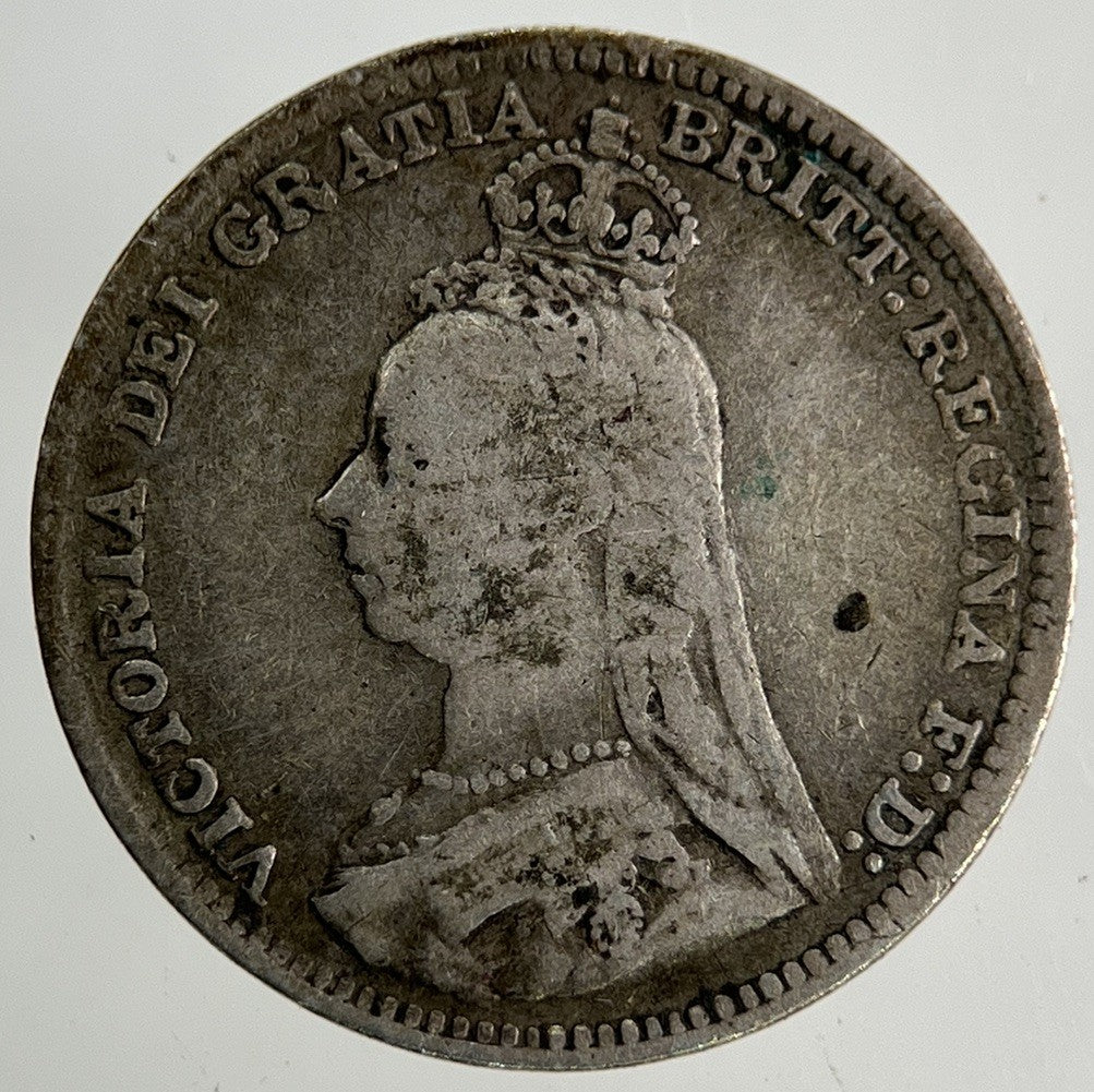 1890 Victoria Threepence Silver Coin | Fine Collectable Grade