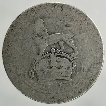 1911 George V Shilling Silver Coin | Fair Grade