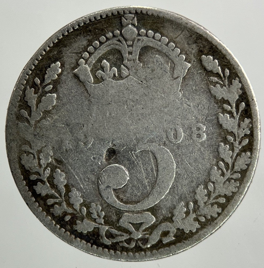 1908 Edward VII Threepence Silver Coin | Collectable Grade