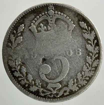 1908 Edward VII Threepence Silver Coin | Collectable Grade