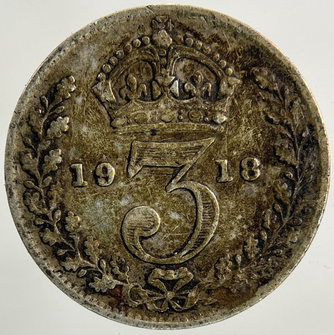 1918 George V Threepence Silver Coin | Fine Collectable Grade