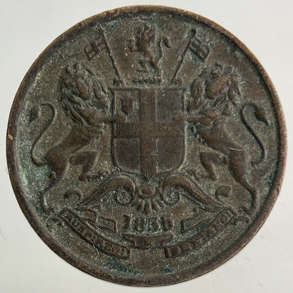 1835 East India Company 1/12 Anna Coin | Very High Grade