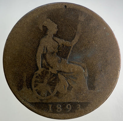1893 Victoria One Penny Coin | Collectable Grade