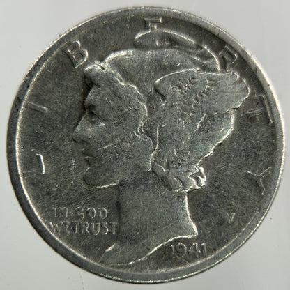 1941 US USA Mercury Dime Silver Coin | Collectable Grade