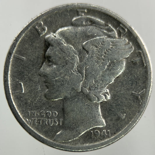 1941 US USA Mercury Dime Silver Coin | Collectable Grade